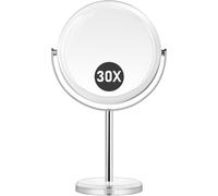 30x Magnifying Mirror Stand Makeup Mirror Double Sided 30x/1x Magnification For Bedroom, Bathroom And Office