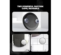 30x Magnifying Mirror With Suction Cups And Clips, 3.5"" Magnifying Makeup Mirror, Black, 1 Piece