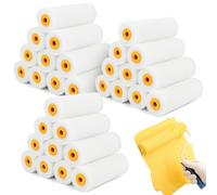 30x Mini Rouleaux Mousse, Rouleau vernis très fine pour peinture aspect brillant et satiné, Rouleaux 100mm pour peindre bois, plinthes, métal, rebords fenêtre, portes