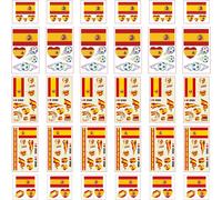 30x Tatouages Temporaires Du Drapeau De L'australie Pour Compétitions Internationales 2024 Euro Football Coupe Du Monde Autocollant Facial Imperméables Tatouage (Espagne)