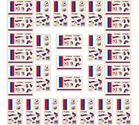 30x Tatouages Temporaires Du Drapeau De L'australie Pour Compétitions Internationales 2024 Euro Football Coupe Du Monde Autocollant Facial Imperméables Tatouage (Russie)