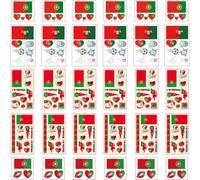 30x Tatouages Temporaires Du Drapeau De L'australie Pour Compétitions Internationales 2024 Euro Football Coupe Du Monde Autocollant Facial Imperméables Tatouage (Portugal)