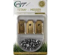 30x TITAN lames de rechange pour tondeuse robot ALDI r800Easy® 0,75mm
