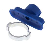 30x10mm Oval plat PUR Bleu Ventouse Course 2mm Ear Clamp