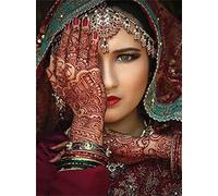 30x40cm Grand Format Diamond Painting Femme indienne, Point de Croix Kit de Broderie Diamant Peinture, DIY 5D Diamant Painting, Canevas Kit Complet Diamant Art Craft Maison Murale Decor Gift Z-8247