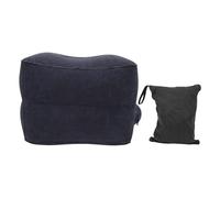 30x42x35cm/11,8x16,5x13,8 po Oreiller repose-pieds avec sac de rangement, Valve d'air gonflable simple à deux couches Oreiller portatif de pied d'avion de PVC pour Voyages de Bureau (Bleu)