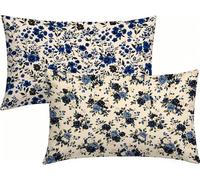 30x50 Lot de 4 Housses de Coussin Fleurs Coussin Canape Rural, Lin Taie d'oreiller Impression Recto Verso avec Fermeture éClair Invisible, Decoration Maison pour Jardin Salon, Cadeau Femme -LK2604545
