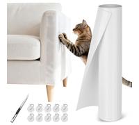 30X500CM Protection Canape Chat Anti Griffe, Anti Griffe Chat Canapé, Anti Griffe Sticker Transparent Autocollant de Protection,pour Meubles,Porte,Mur,Comptoirs-Contre Les Griffes de Chats et Chiens