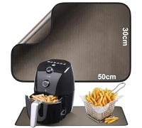 30x50cm Sous-couche réfractaire Tapis en fibre de verre silicone anti-feu pour plateau de table Tapis résistant à la chaleur pour friteuse à air machine à café micro-ondes Antidérapant imperméable