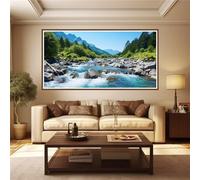 30x60cm Diamond Painting Adulte, Broderie Diamant Grand Format Paysage, Rond Peinture Diamant 5D Complet Paysage montagne, Broderie Point de Croix Painting Diamant Enfant pour Decor Salon Noel Cadeaux