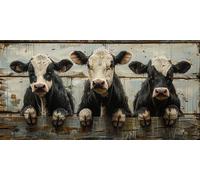 30X60CM Peinture par Numéros Adulte Vache Laitière, DIY animal Peinture Numero Enfant, Peinture Numero Adultes Loisirs Créatifs, Acryliques Paintings avec Peintures et Pinceaux, Decoration Chambre