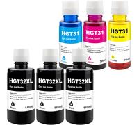31 32Xl Encre Compatible Avec Hpq 31 32Xl Bouteille D'Encre Multipack Pour Smart Tank 5105 7005 7006 7305 7306 7605 Smart Tank Plus 315 319 455 515 (6-Pack¿Noir Cyan Magenta Jaune)[ENC944792]