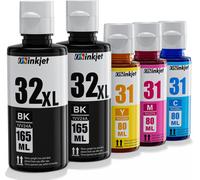 31 32Xl Encre Multipack Compatible Avec Hp Smart Tank 5105 5106 570 7305 7306 7005 7006 7605 655 455 555 559 Imprimante,32 Xl Encre(2Bk Cm Y)