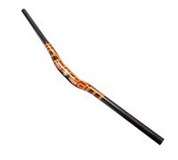 31.8mm Guidon VTT Cintre Velo Extra Long 580-760mm 3K Carbon Fiber Bicycle Riser Bar Guidon De Vélo De Montagne De Route (Color : Orange, Size : 700mm)