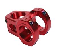 31.8mm Mountain Cycling Stem | Lightweight Aluminum Alloy Short Handlebar | CNC Crafted Replacement for Mountain Cycling/Road | 0 Degree Angle, 35mm Length (Red)