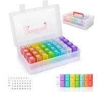 31 Day Morning Night Pill Box Big Month With 2 Compartments,Convenient And Moisture-Proof,Easy To Open For Travel And Daily Use