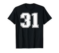 31 Matching Graphique des Sports d'équipe numéro Trente et Un T-Shirt Graphique avec Valeur