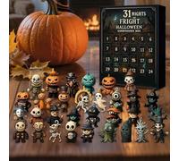 31 Nights Of Fright - Calendrier De L'Avent Halloween 2025, 31 Nuits De Frissons Avec Poupées Effrayantes, Boîte De Compte À Rebours D'Halloween Avec Figurines D'horreur Pour Décorations Et Collection