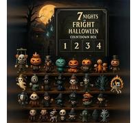 31 Nuits D'effroi, Boîte De Compte À Rebours Pour Halloween Avec Figurines D'horreur, Calendrier 2025 En Coffret Cadeau, Breloques À Suspendre Et Mini-décorations (7 Jours)