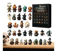 31 Nuits D'Effroi - Coffret Compte Rebours Halloween Avec Figurines, Halloween Avents Calendrier 2025, Halloweens Poupées Effrayantes Calendrier Compte Rebours, Mini Figurines Horreur Halloweens Décor