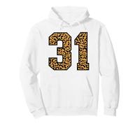 31 Numéro Leopard Trente-Un Team Sports Varsity Matching Sweat à Capuche