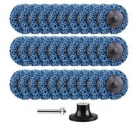 31 PCS 2 Pouces Changement Rapide Disques De Bande Facile Pour Les Perceuses Roue De Bande Avec 1/4 "Disques De Broyage,Bleu