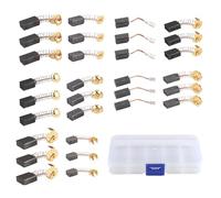 31 Pièces Balai Charbon Charbon Moteur Machine Electrique Balais en Charbon en Graphite Avec Ressort Universel pour Perceuse Brosses de Carbone Pour remplacement des pièces d'outils électriques