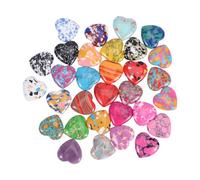31 Pierres Naturelles Multicolores en Forme de Cœur, 20mm Polies, Équilibrage Énergétique, Méditation Reiki, Cadeaux Spirituels, Femme, Maman, Anniversaire