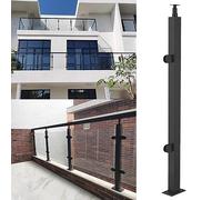 31" to 51" Stainless Steel Glass Balustrade Railing Post - Complete Kit for Decks and Balconies(Deep Coffee,Height 80cm)
