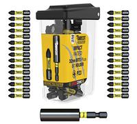 31 x SabreCut SCRPZ33231B Porte-embouts à percussion 32mm PZ3 et 60mm Jeu d'embouts de tournevis à percussion magnétique Pozi Pozidriv à extrémité unique Compatible avec Dewalt Bosch Makita et autres