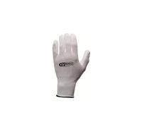 KS Tools Gants de travail 310.0450 – Maille fine, enduction PU sur paume – blancs Taille L 12 paires