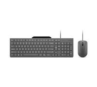 Lenovo Ensemble clavier et souris 310 – USB, QWERTY Anglais US, support téléphone, gris luna