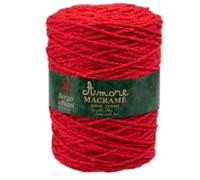 310 mètres corde macramé 3 mm mélange de coton fabriqué en Italie disponible en 18 couleurs (rouge)