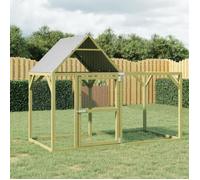 vidaXL Poulailler 3102992 – 200x100x150 cm – Bois de pin massif imprégné