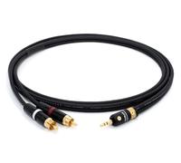 3106 microphone stéréo Câble Y Audio Professionnel de enoaudio | VIABLUE 24k Gold T6S 3,5mm stéréo - Neutrik RCA (L,R) | HiFi - 1,0 m