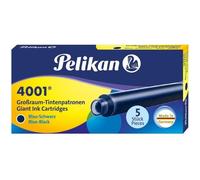 Pelikan Encre 4001 Boîte de 10 Etuis de 5 Cartouche d'encre GTP/5 Bleu Noir