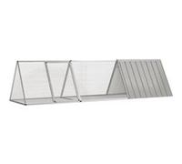 Cage pour Lapin Clapier Maison Enclos Jardin Patio Gris Acier Galvanisé vidaXL