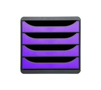 310720D punchy Module rangement 4 tiroirs Gris/Violet