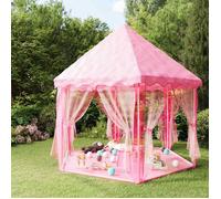 3107713 vidaXL Tente de jeu princesse avec 250 balles Rose 133x140 cm
