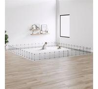 3114029 vidaXL Cage animaux de compagnie à 52 panneaux et porte Noir 35x35 cm Noir G