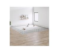 3114030 Cage animaux de compagnie à 60 panneaux et porte Noir 35x35 cm