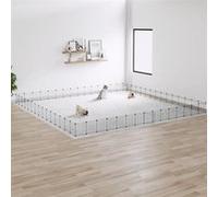 3114030 vidaXL Cage animaux de compagnie à 60 panneaux et porte Noir 35x35 cm Noir G