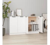 3115772 vidaXL Buffets 2 pcs Blanc 60x30x70 cm Bois d'ingénierie