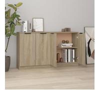 vidaXL Buffet Chêne Sonoma Ensemble de 2 60 x 30 x 70 cm Bois d'ingénierie