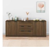 3115787 vidaXL Buffets 3 pcs Chêne marron Bois d'ingénierie