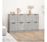 vidaXL Buffets 2 pcs Gris béton 60x30x70 cm Bois d'ingénierie