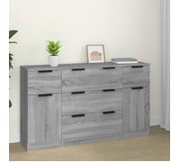 3115826 vidaXL Ensemble de buffets 3 pcs Sonoma gris Bois d'ingénierie