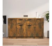 Vidaxl Buffets 3 Pcs Chêne Fumé Bois D'ingénierie Marron