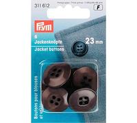 311612 - Bottoni per giacca, 23 mm, colore: Marrone scuro