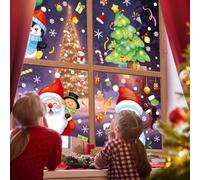 312 Pièces Noël Fenetre Stickers, Flocon de Neige Sticker Vitre, Noel Autocollants Électrostatique PVC Joyeux Noël pour Vitrine Porte Interieur Deco Noel Fenetre Decoration Noel